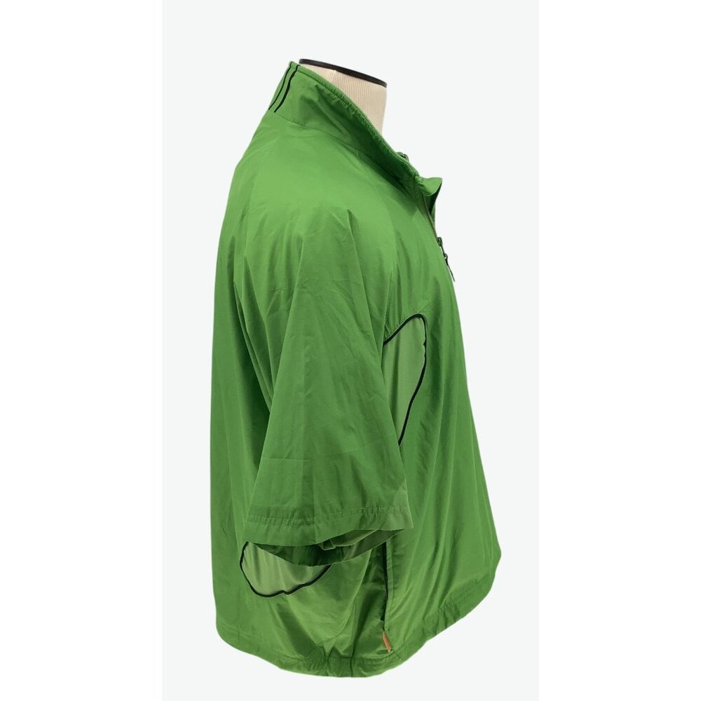 Sunice Green Half-Zip Short Sleeve Windbreaker Mens L Lightweight Golf Outerwear - Picture 3 of 9